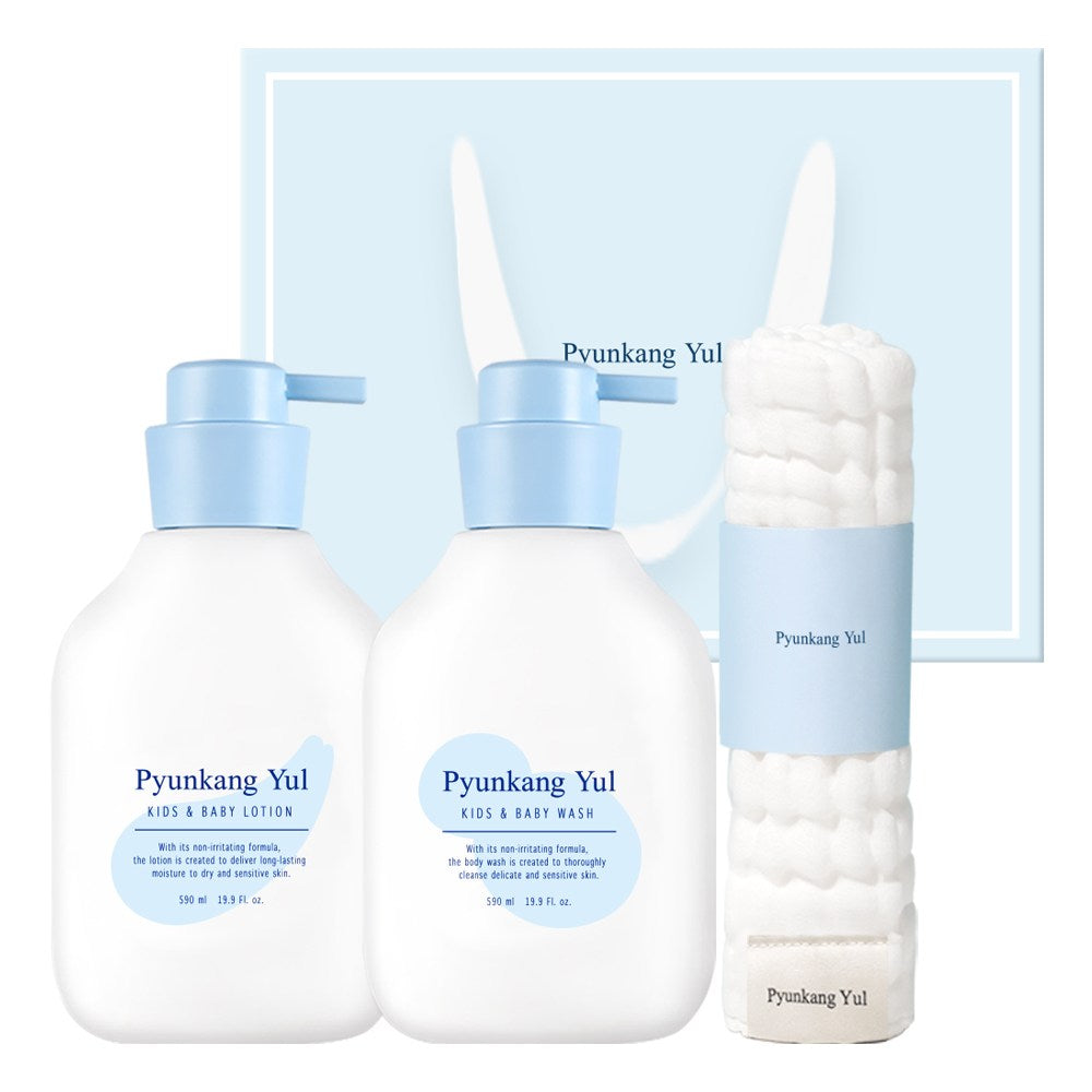 [PYUNKANG YUL] Kids & Baby Line Lotion + Wash + Gauze Set (1 set)
