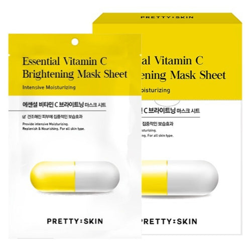[PRETTY SKIN] Essential Vitamin C Brightening Mask Sheet (10 sheets)