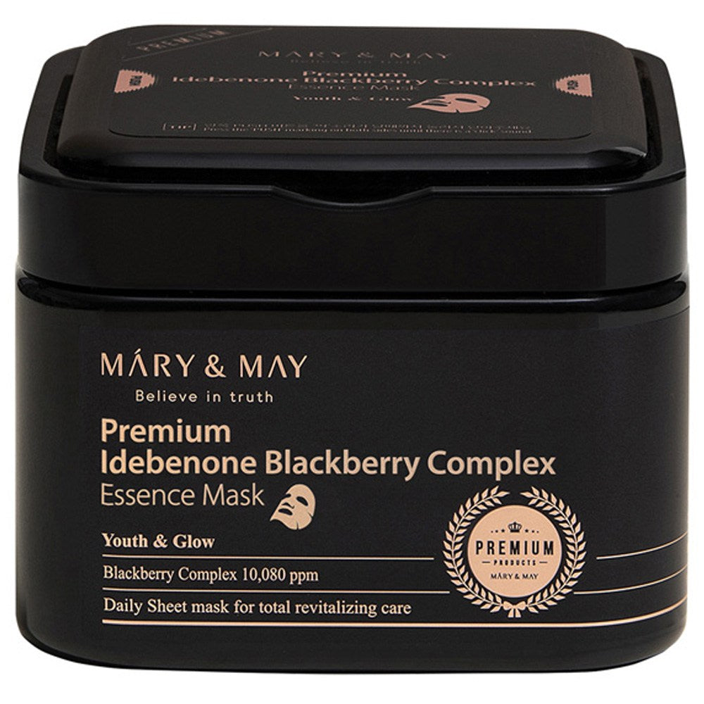 [MARY&MAY] Premium Idebenone Blackberry Complex Essence Mask (20 sheets)