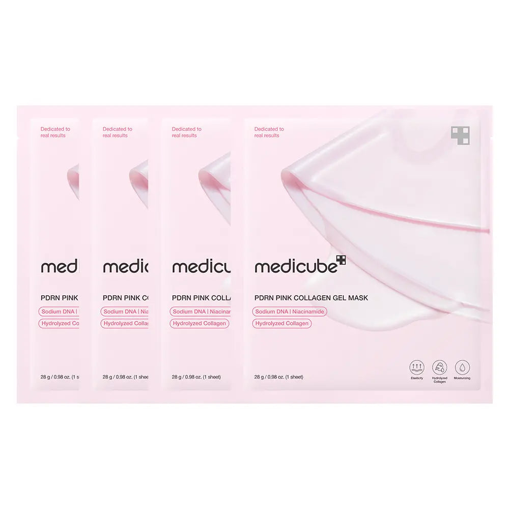 [MEDICUBE] PDRN Pink Collagen Jelly Gel Mask Set (28g × 4)