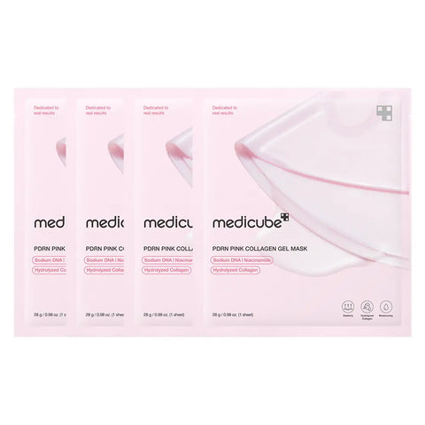 [MEDICUBE] PDRN Pink Collagen Jelly Gel Mask Set (28g × 4)